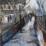 Alley, Oil on Paper, 57.5 x 46 cm