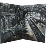 St. Pancras, Oil on Canvas mounted on MDF Board, 27.7 x 38 cm x 4